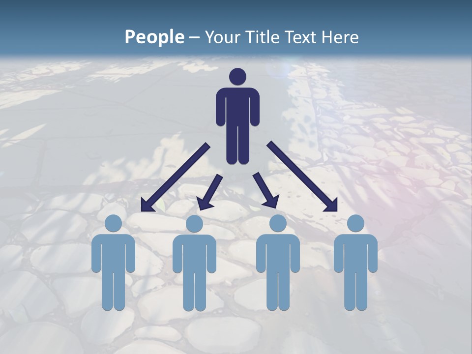 The Sun Shines On A Cobblestone Road Powerpoint Template PowerPoint Template