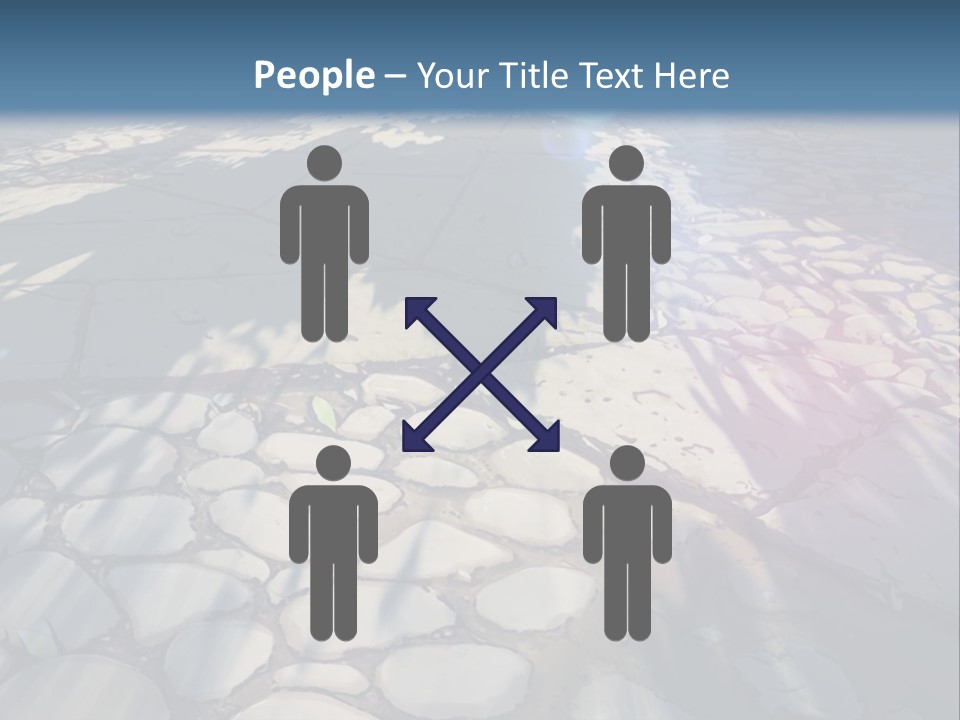 The Sun Shines On A Cobblestone Road Powerpoint Template PowerPoint Template