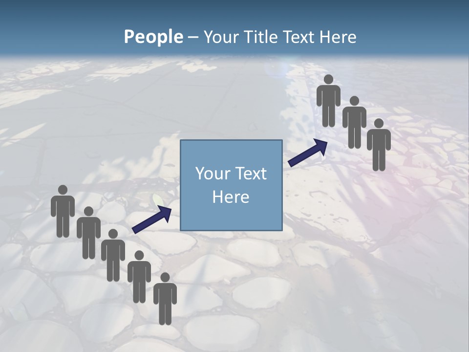 The Sun Shines On A Cobblestone Road Powerpoint Template PowerPoint Template