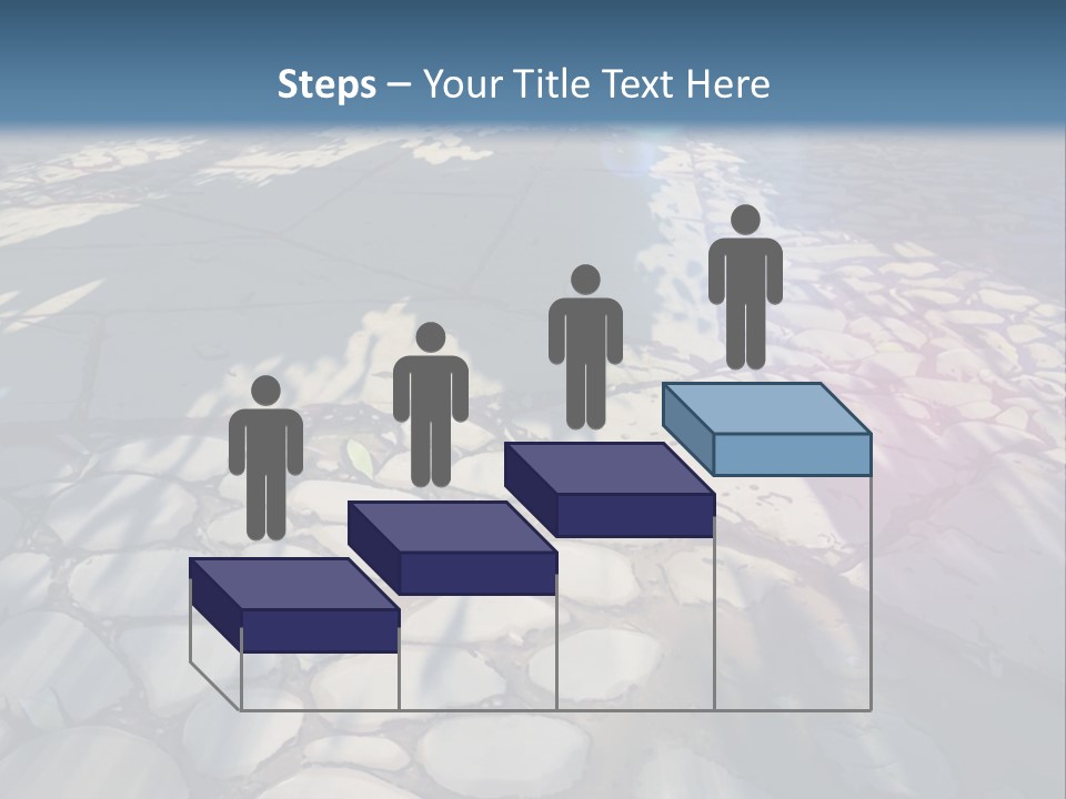 The Sun Shines On A Cobblestone Road Powerpoint Template PowerPoint Template