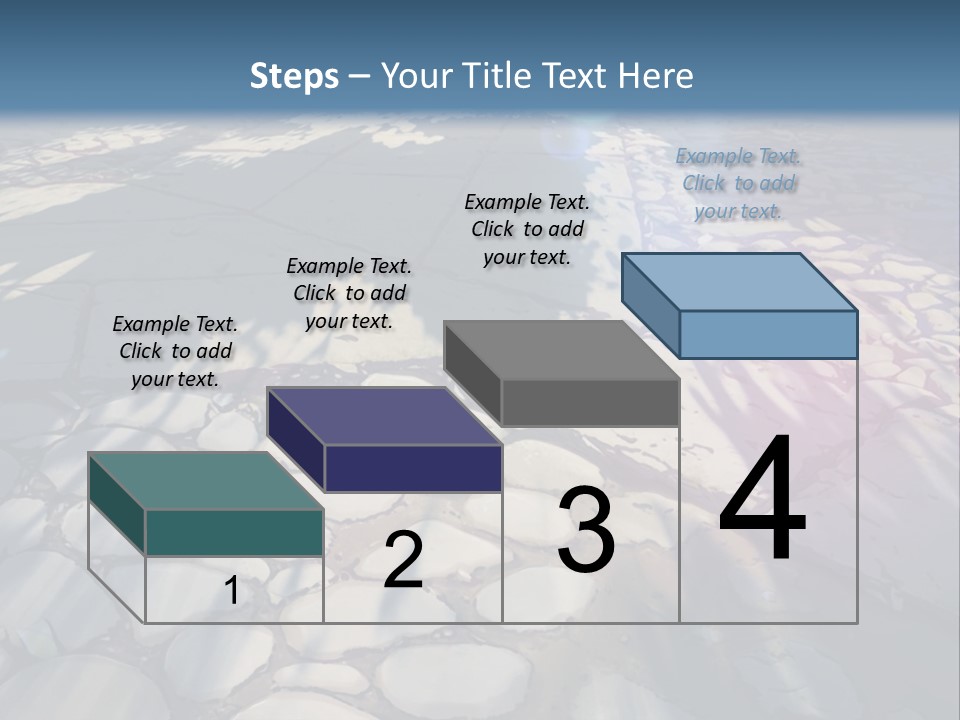 The Sun Shines On A Cobblestone Road Powerpoint Template PowerPoint Template