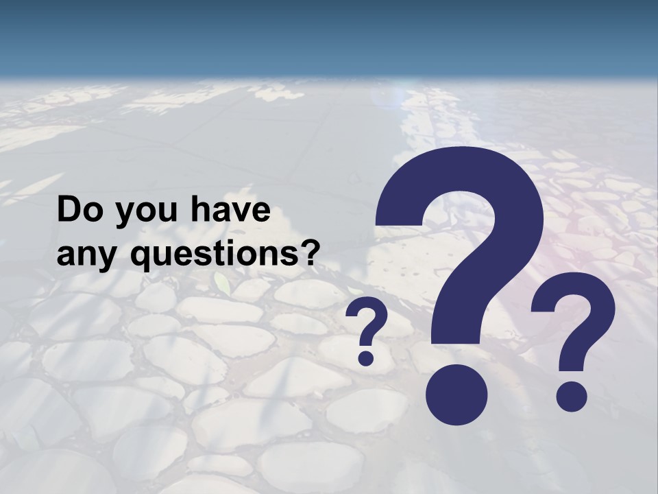 The Sun Shines On A Cobblestone Road Powerpoint Template PowerPoint Template