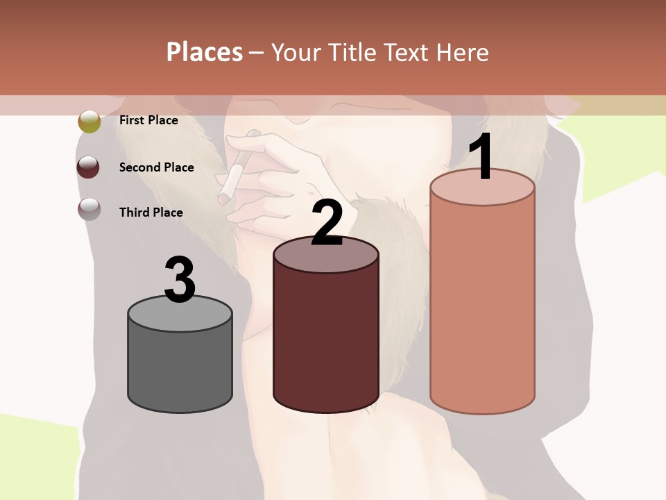 A Man In A Fur Coat With His Hands On His Chest PowerPoint Template