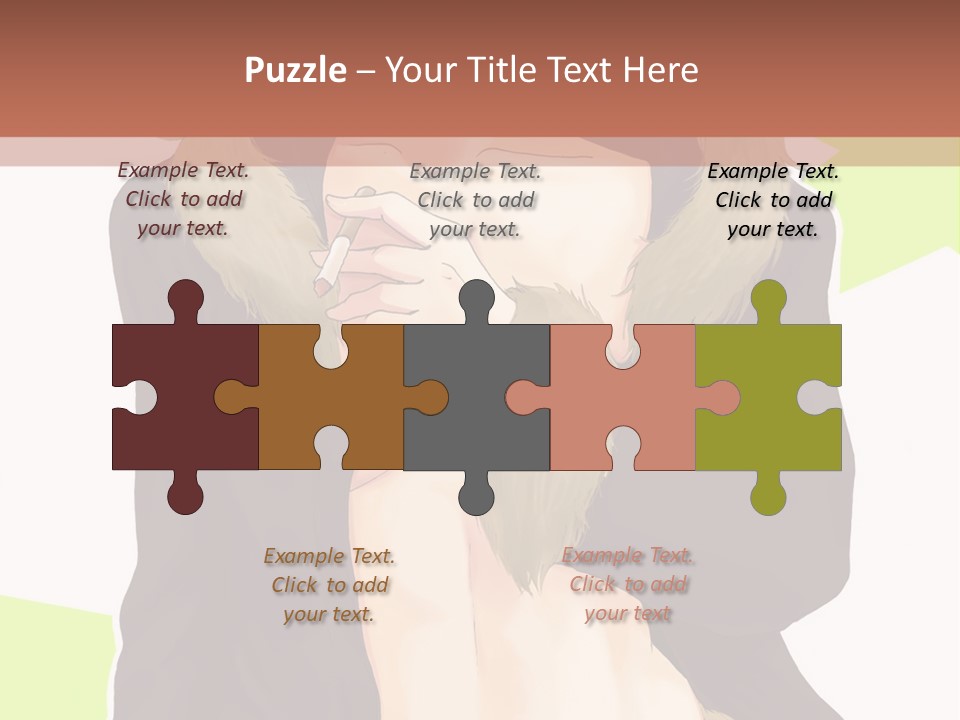 A Man In A Fur Coat With His Hands On His Chest PowerPoint Template