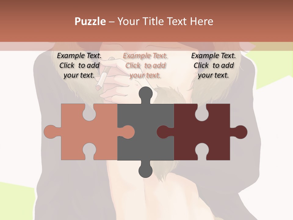 A Man In A Fur Coat With His Hands On His Chest PowerPoint Template