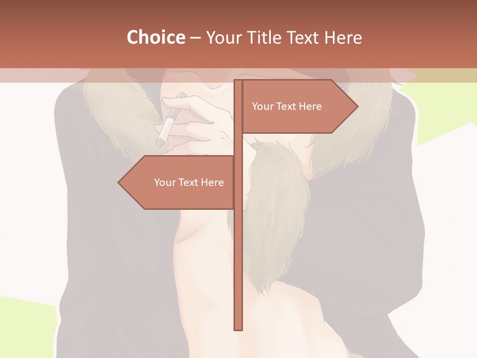 A Man In A Fur Coat With His Hands On His Chest PowerPoint Template