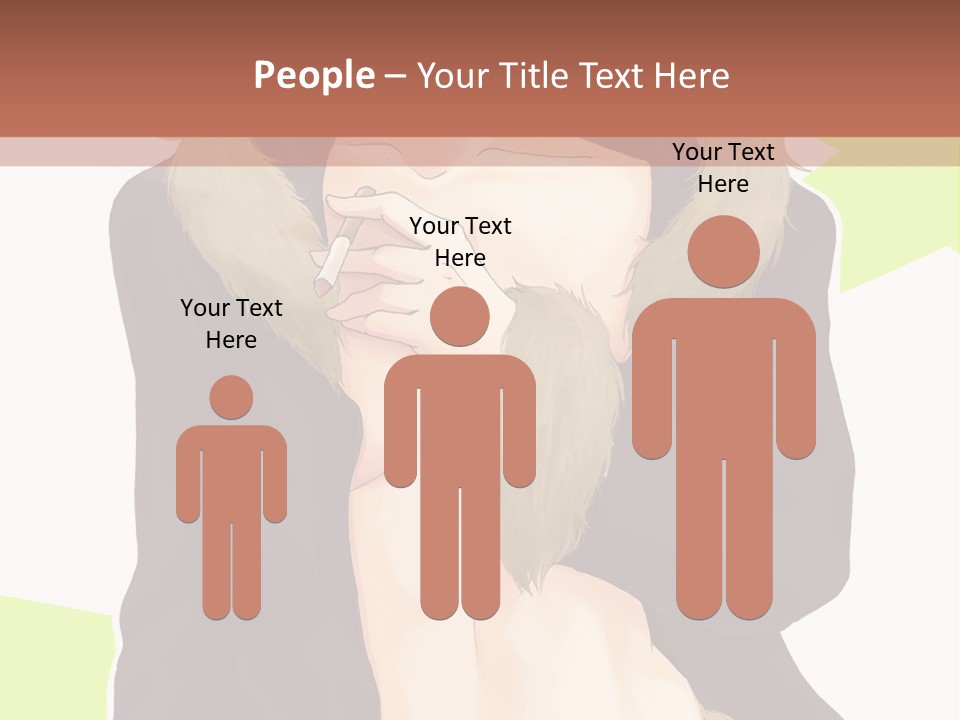 A Man In A Fur Coat With His Hands On His Chest PowerPoint Template