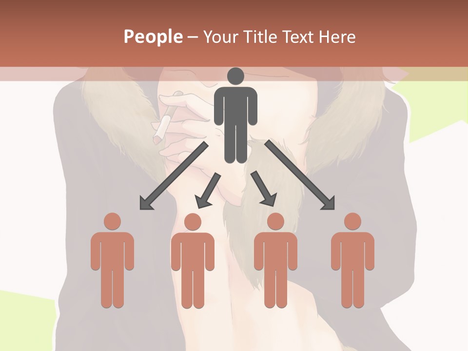 A Man In A Fur Coat With His Hands On His Chest PowerPoint Template