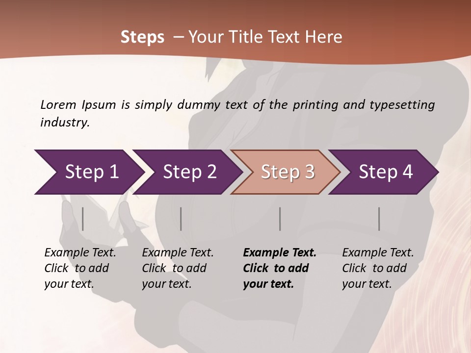 A Woman With Purple Hair Standing In Front Of A Red Background PowerPoint Template