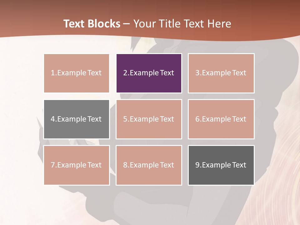 A Woman With Purple Hair Standing In Front Of A Red Background PowerPoint Template