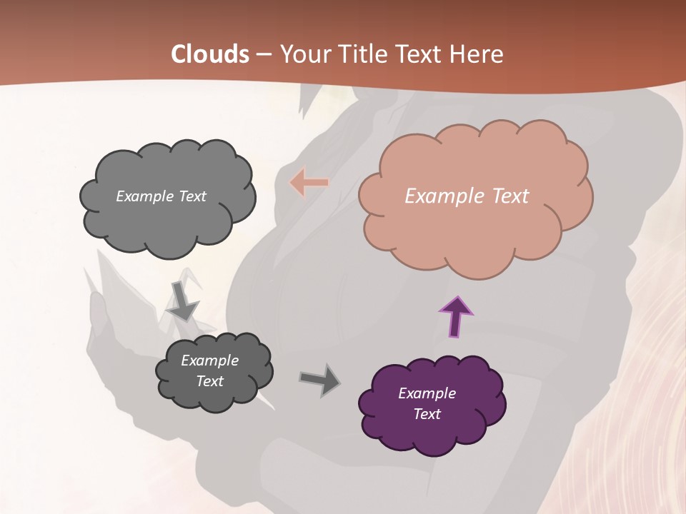 A Woman With Purple Hair Standing In Front Of A Red Background PowerPoint Template