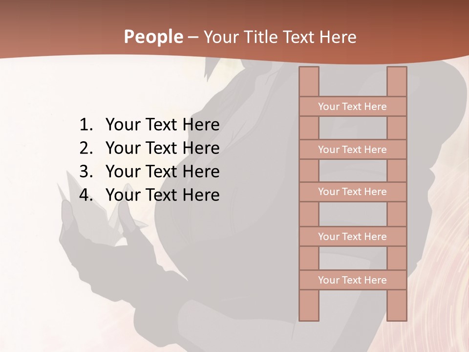 A Woman With Purple Hair Standing In Front Of A Red Background PowerPoint Template