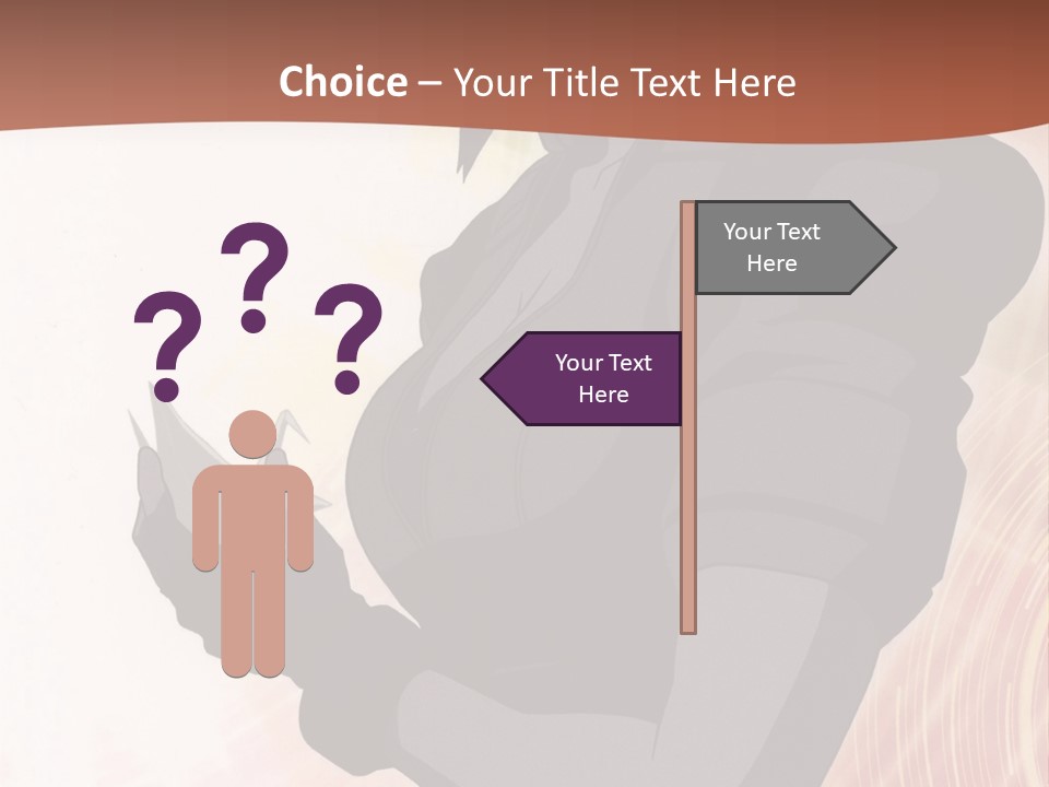 A Woman With Purple Hair Standing In Front Of A Red Background PowerPoint Template