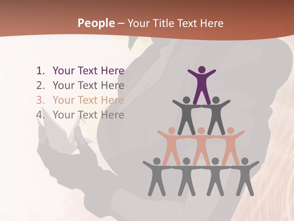 A Woman With Purple Hair Standing In Front Of A Red Background PowerPoint Template