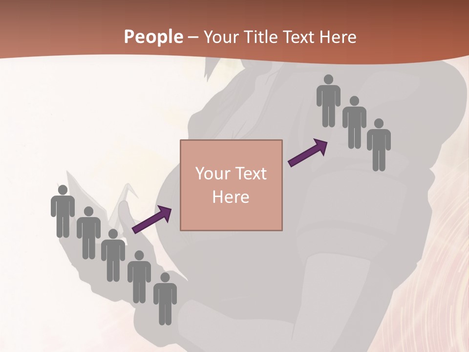 A Woman With Purple Hair Standing In Front Of A Red Background PowerPoint Template