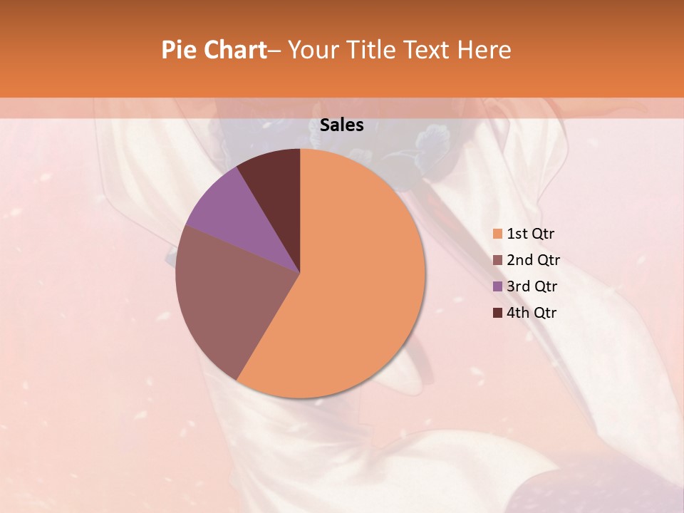 A Woman In A Kimono Holding A Sword PowerPoint Template