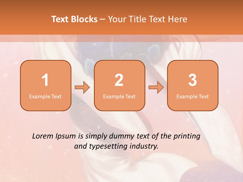 A Woman In A Kimono Holding A Sword PowerPoint Template