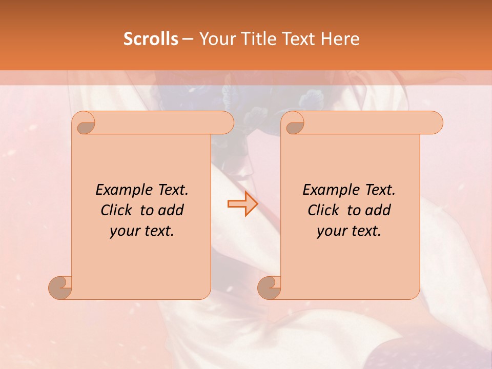 A Woman In A Kimono Holding A Sword PowerPoint Template