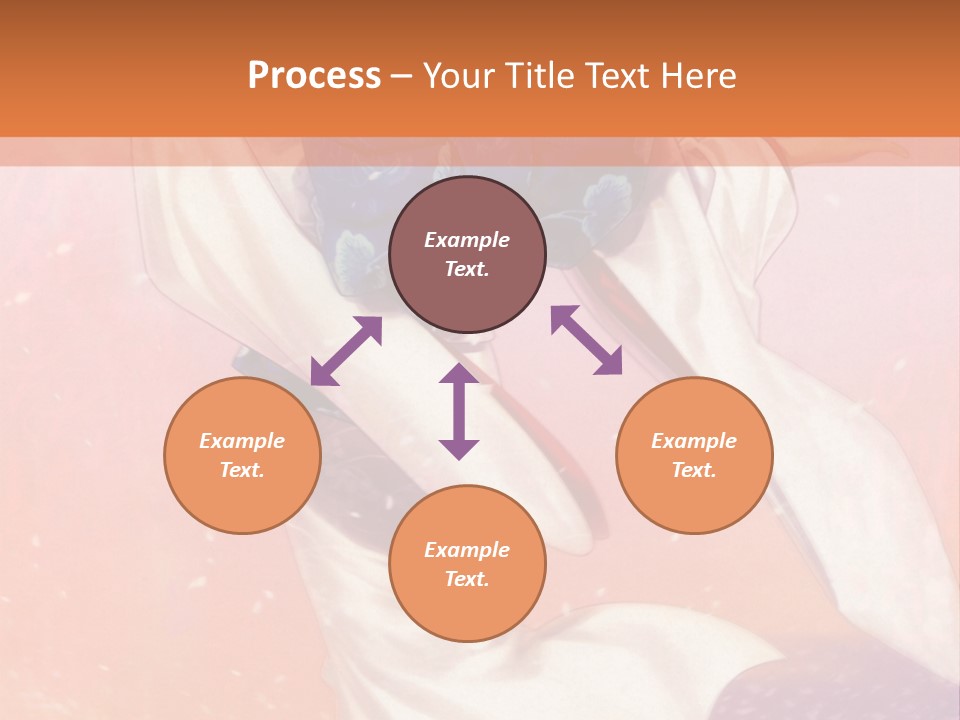 A Woman In A Kimono Holding A Sword PowerPoint Template