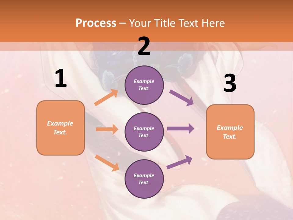 A Woman In A Kimono Holding A Sword PowerPoint Template