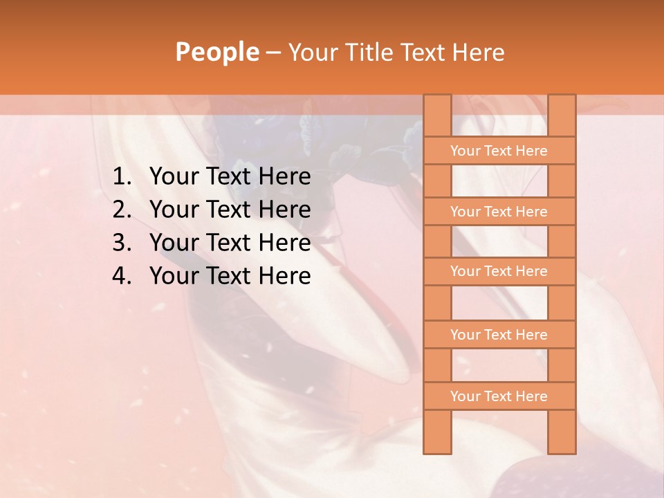 A Woman In A Kimono Holding A Sword PowerPoint Template