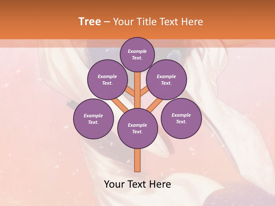 A Woman In A Kimono Holding A Sword PowerPoint Template