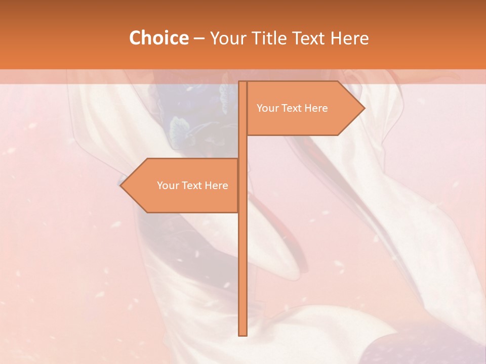 A Woman In A Kimono Holding A Sword PowerPoint Template