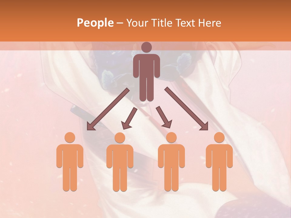 A Woman In A Kimono Holding A Sword PowerPoint Template