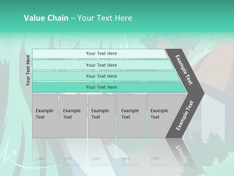 A Girl With Green Hair Is Holding A Cell Phone PowerPoint Template