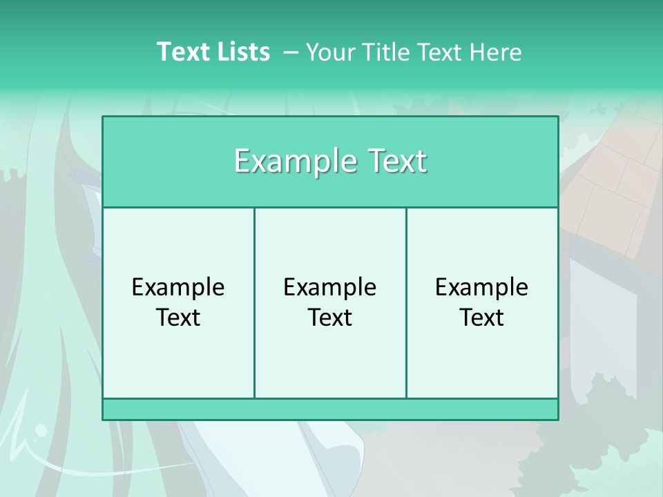 A Girl With Green Hair Is Holding A Cell Phone PowerPoint Template