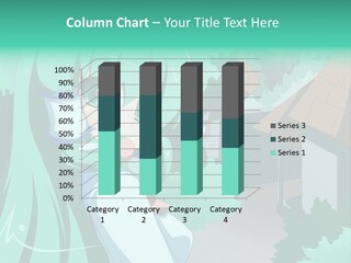 A Girl With Green Hair Is Holding A Cell Phone PowerPoint Template