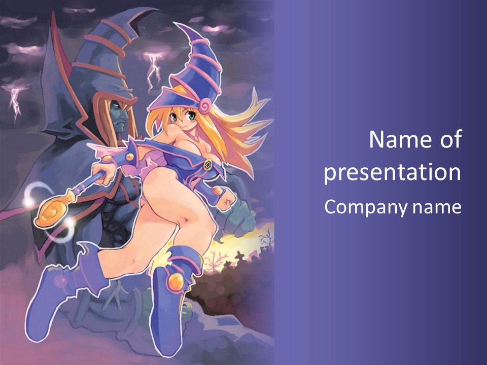 A Woman In A Witches Costume With A Hat On Her Head PowerPoint Template