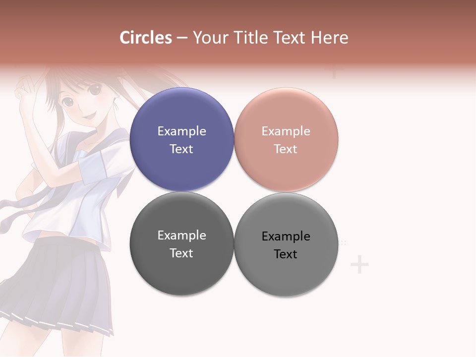 A Girl With Long Hair Is Standing In Front Of A White Background PowerPoint Template