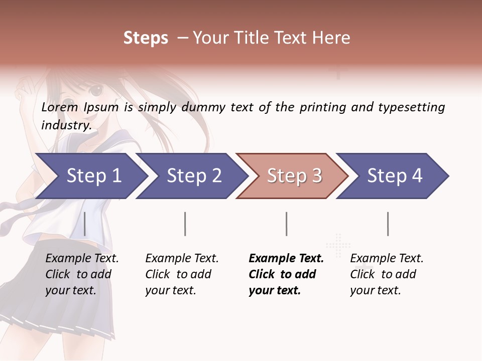 A Girl With Long Hair Is Standing In Front Of A White Background PowerPoint Template