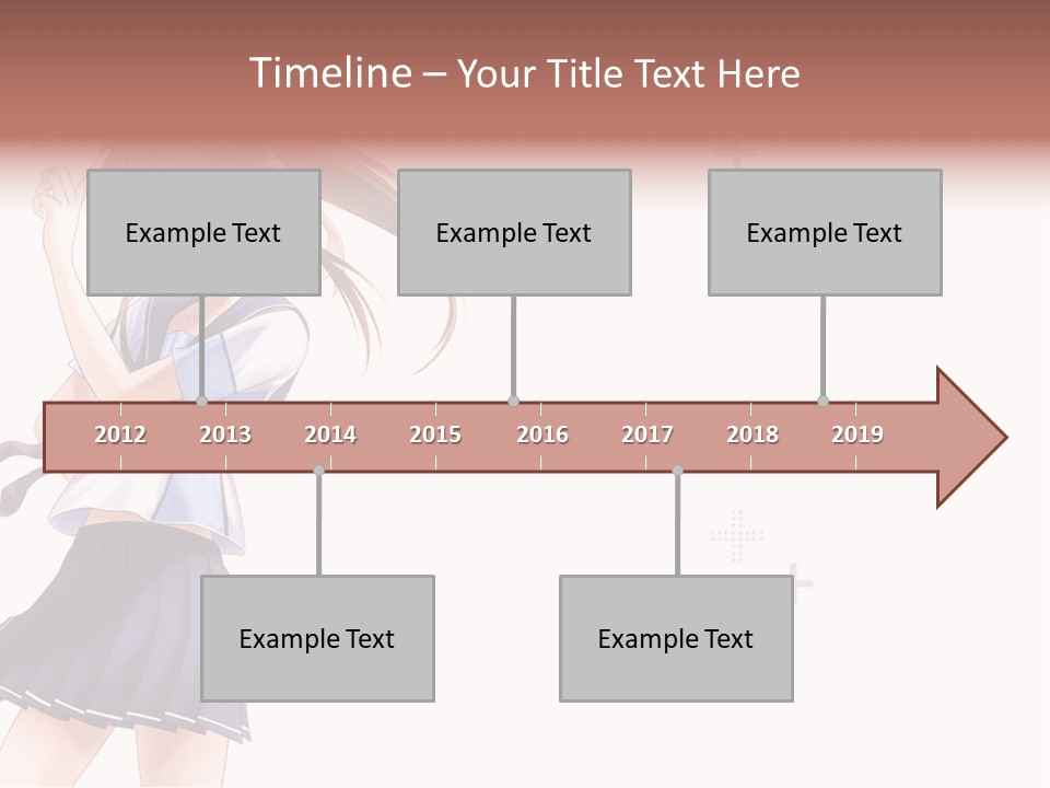 A Girl With Long Hair Is Standing In Front Of A White Background PowerPoint Template