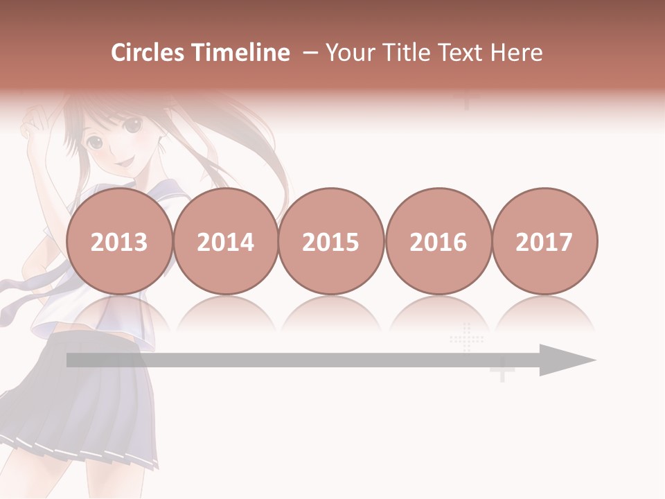 A Girl With Long Hair Is Standing In Front Of A White Background PowerPoint Template