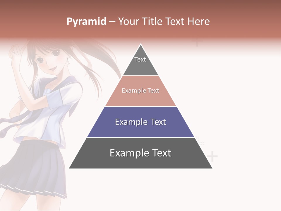 A Girl With Long Hair Is Standing In Front Of A White Background PowerPoint Template