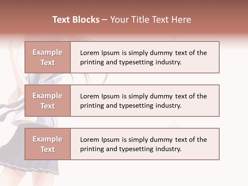 A Girl With Long Hair Is Standing In Front Of A White Background PowerPoint Template