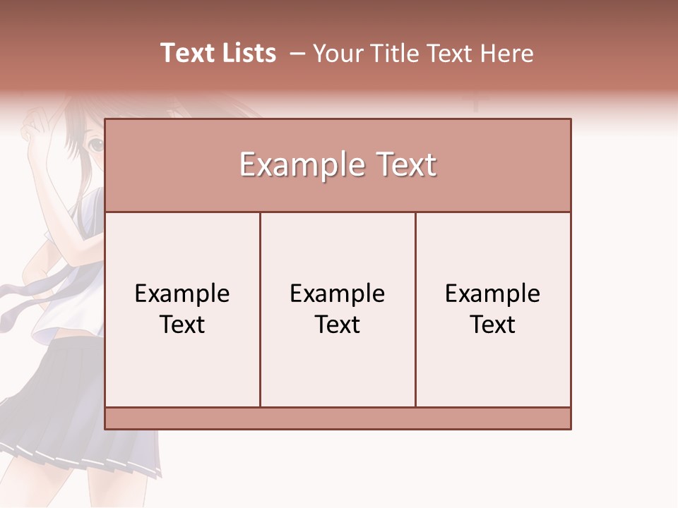 A Girl With Long Hair Is Standing In Front Of A White Background PowerPoint Template