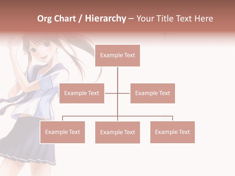 A Girl With Long Hair Is Standing In Front Of A White Background PowerPoint Template