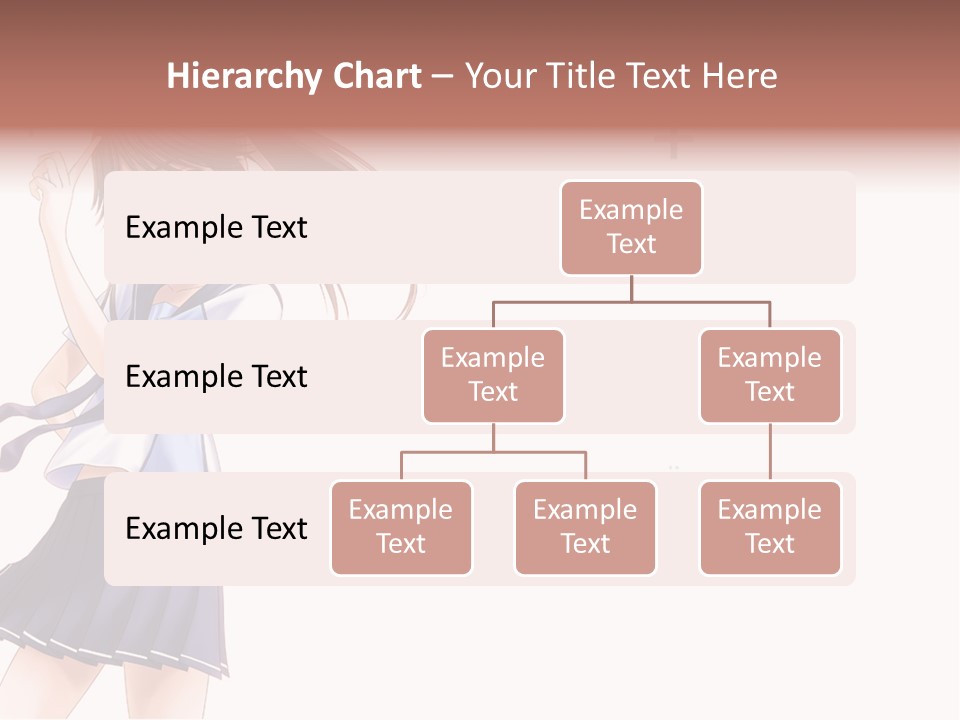 A Girl With Long Hair Is Standing In Front Of A White Background PowerPoint Template