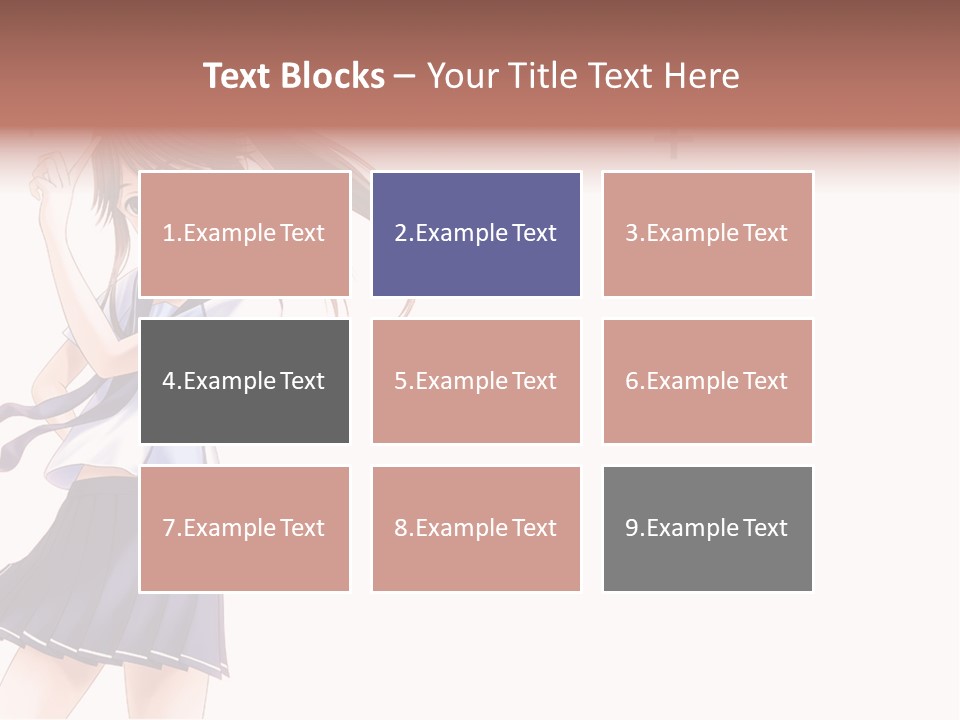 A Girl With Long Hair Is Standing In Front Of A White Background PowerPoint Template