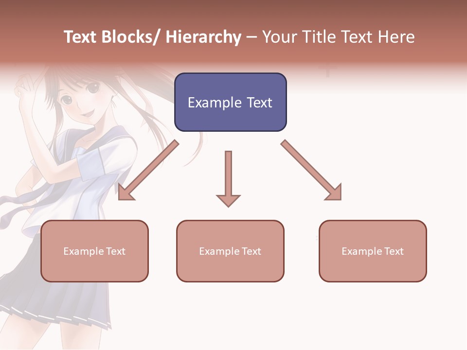 A Girl With Long Hair Is Standing In Front Of A White Background PowerPoint Template