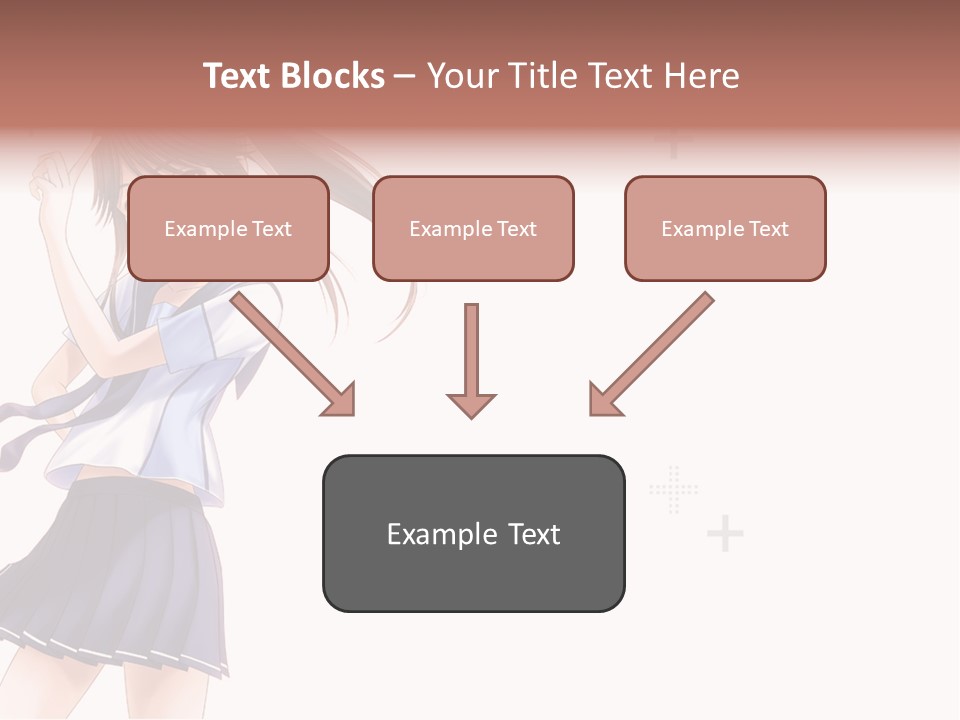 A Girl With Long Hair Is Standing In Front Of A White Background PowerPoint Template