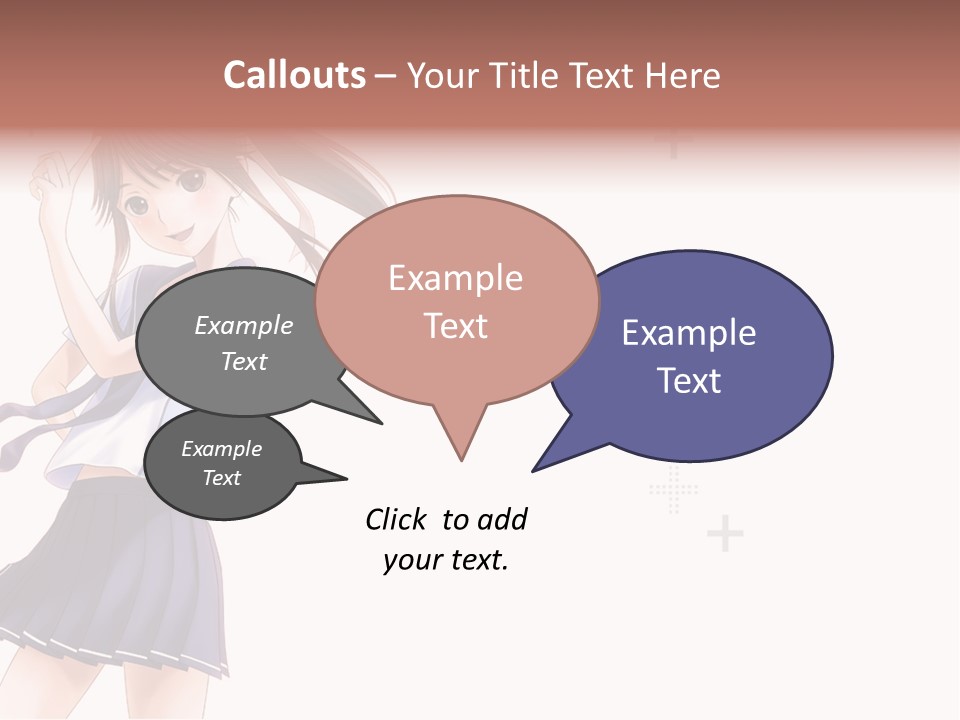 A Girl With Long Hair Is Standing In Front Of A White Background PowerPoint Template