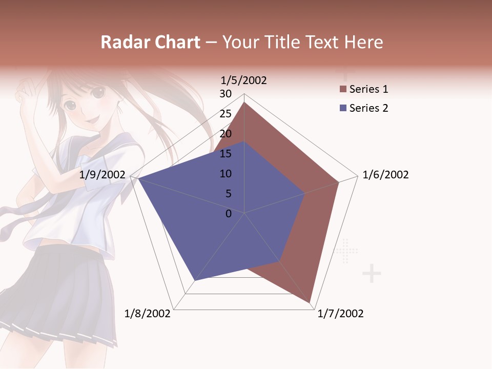 A Girl With Long Hair Is Standing In Front Of A White Background PowerPoint Template