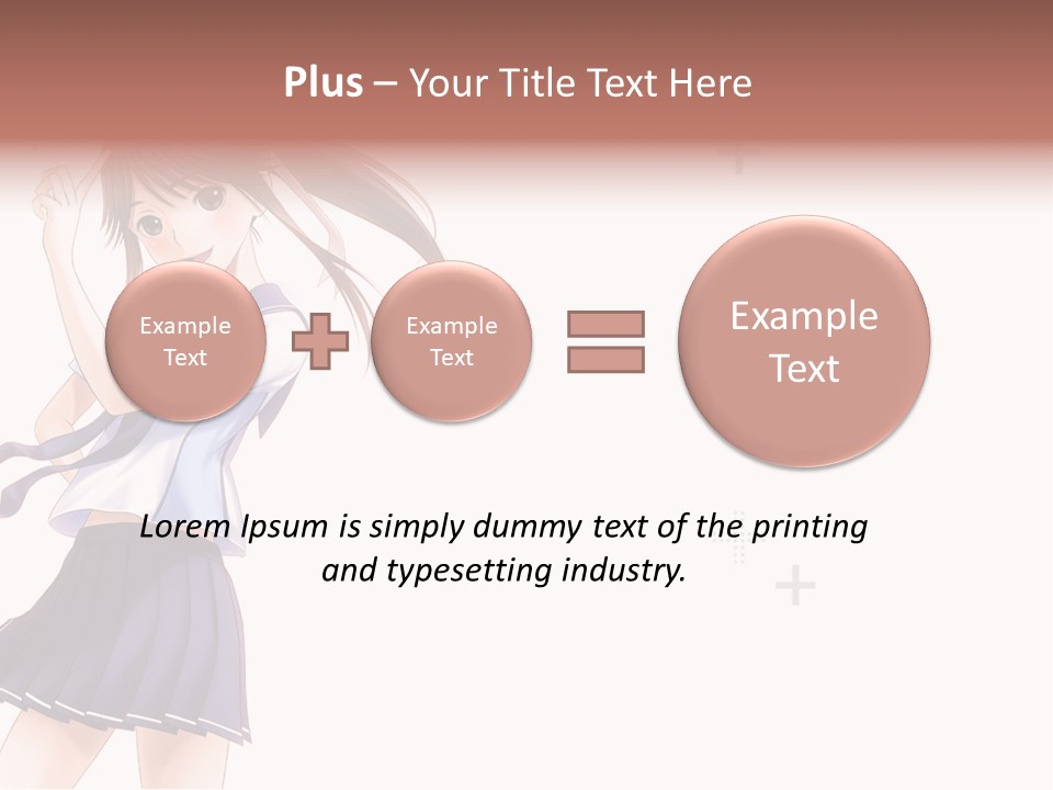 A Girl With Long Hair Is Standing In Front Of A White Background PowerPoint Template