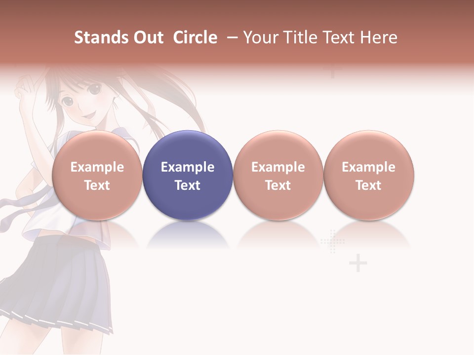 A Girl With Long Hair Is Standing In Front Of A White Background PowerPoint Template