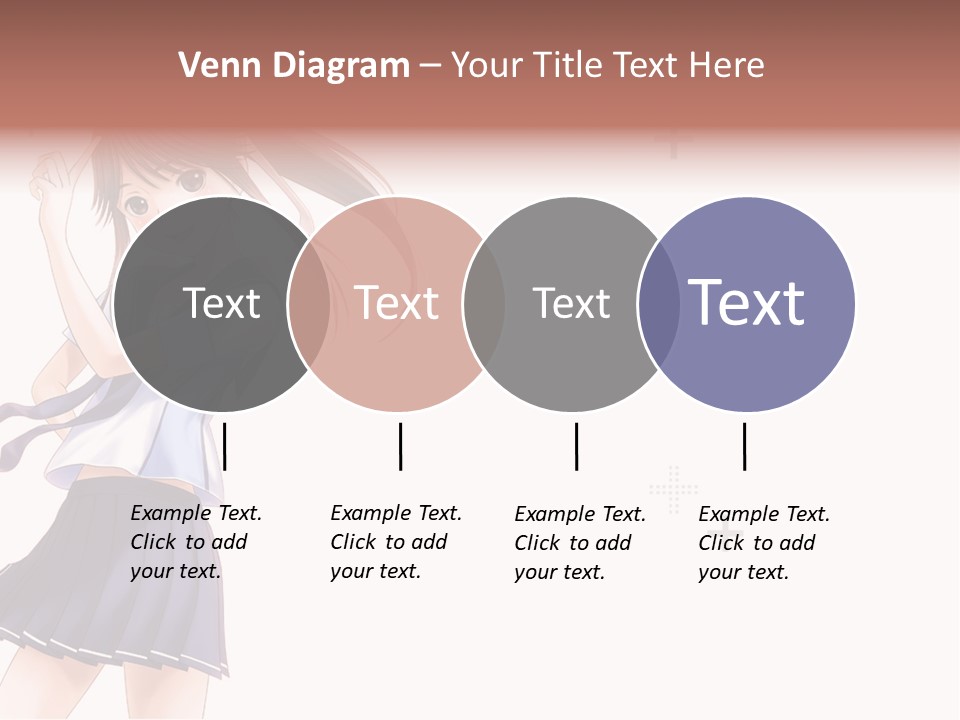 A Girl With Long Hair Is Standing In Front Of A White Background PowerPoint Template