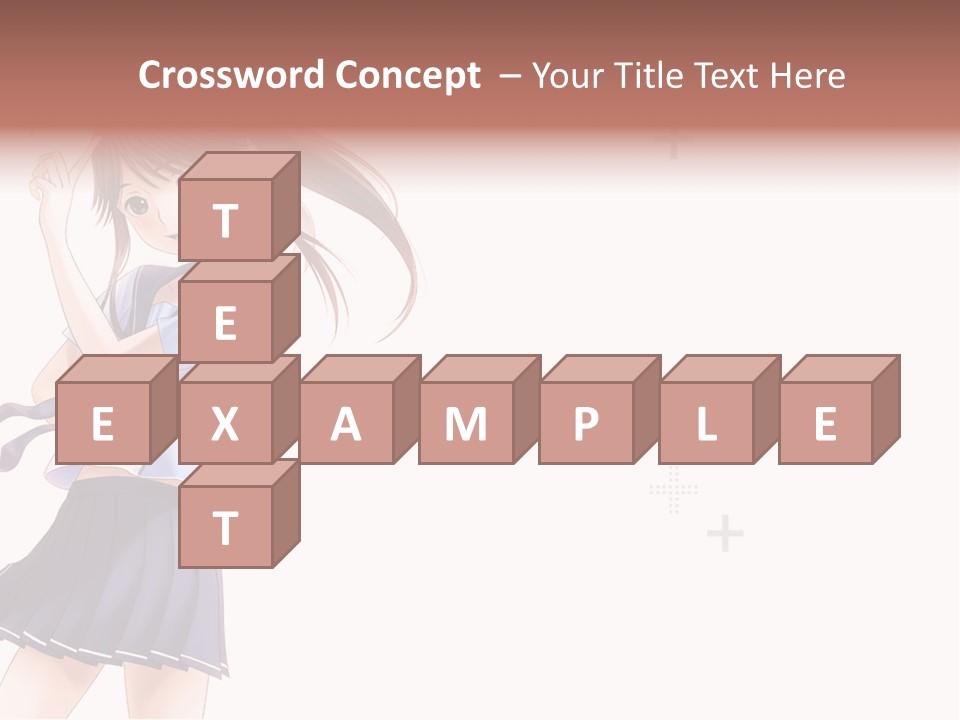 A Girl With Long Hair Is Standing In Front Of A White Background PowerPoint Template